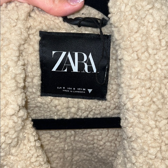 ZARA DOUBLE FACED JACKET BLACK - SMALL - Picture 4 of 6